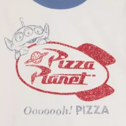 Pizza Planet Alien Logo Ringer T-Shirt For Adults, Toy Story -Toko Shop 2325048780023M 2