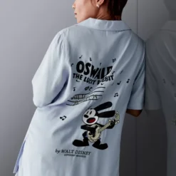 Oswald The Lucky Rabbit Woven Shirt For Women - Disney100 -Toko Shop 2325049490049M 2
