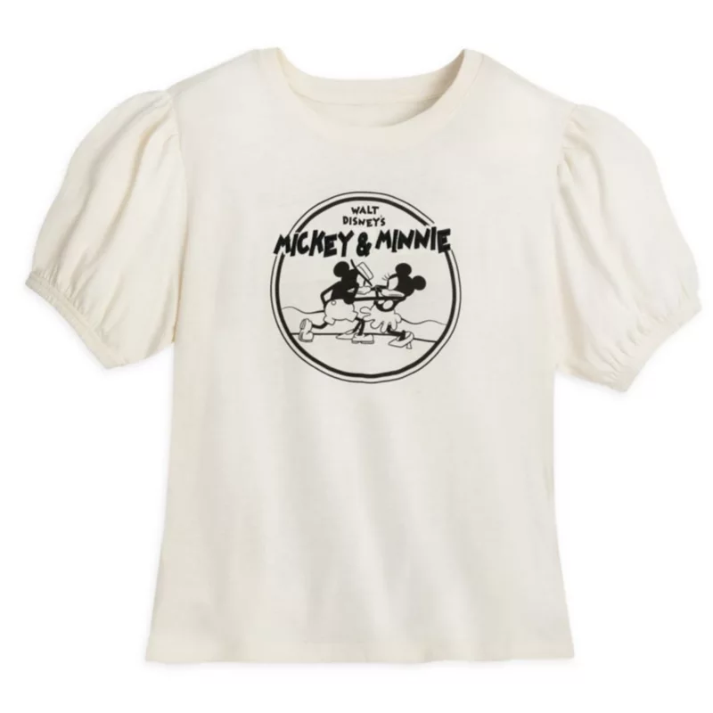 Mickey And Minnie Puff Sleeve T-Shirt For Adults 3 Mickey And Minnie Puff Sleeve T-Shirt For Adults