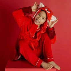 Mei Lee Red Panda Dressing Gown For Kids, Turning Red -Toko Shop 2327049220061M 2