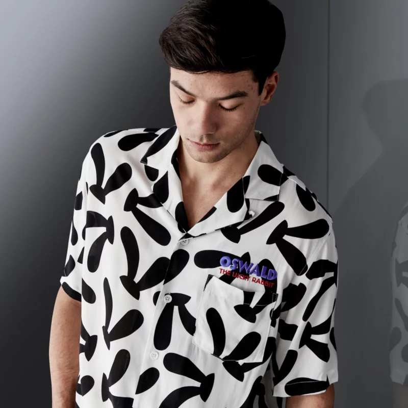 Oswald The Lucky Rabbit Woven Shirt For Adults - Disney100 4 Oswald The Lucky Rabbit Woven Shirt For Adults - Disney100 - Image 2