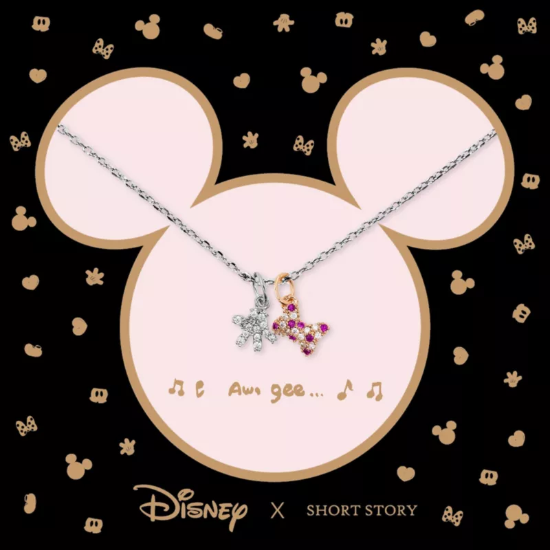 Disney Necklace Diamante Mickey Gloves & Bow, Silver 6 Disney Necklace Diamante Mickey Gloves & Bow, Silver - Image 4