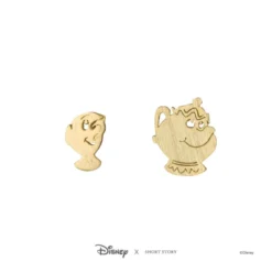 Disney Earrings Mrs Potts And Chip, Gold -Toko Shop 348658009961 4