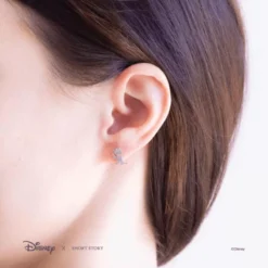 Disney Earrings Cinderella Jaq And Gus, Silver -Toko Shop 348658010059 3