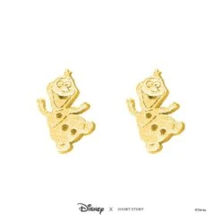Disney Earrings Frozen Olaf, Gold -Toko Shop 348658020188 3