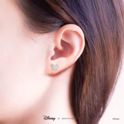 Disney Earrings Mickey Ears, Silver -Toko Shop 348658020690 2