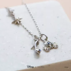 Disney Necklace Cinderella, Silver -Toko Shop 348658022175 2