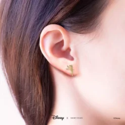 Disney Earrings Tinker Bell, Gold -Toko Shop 348658023837 2