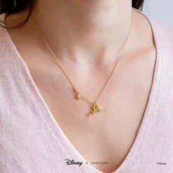 Disney Necklace Little Mermaid, Gold -Toko Shop 348658024605 2
