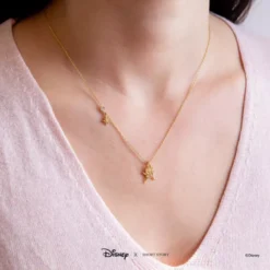 Disney Necklace Tinker Bell, Gold -Toko Shop 348658024728 2