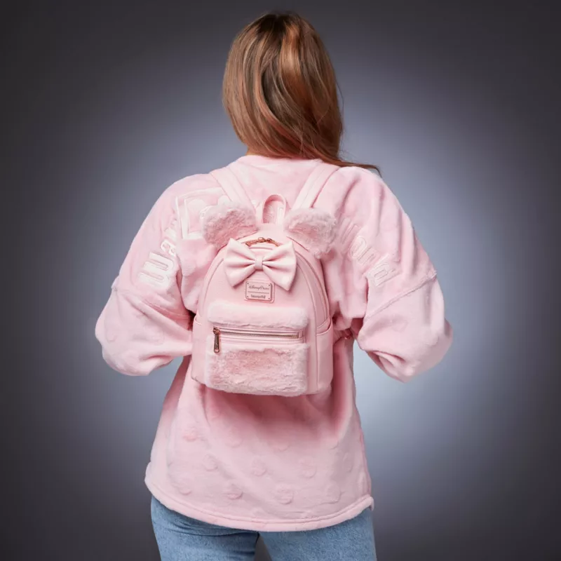 Minnie Mouse Loungefly Mini Backpack, Piglet Pink 4 Minnie Mouse Loungefly Mini Backpack, Piglet Pink - Image 2