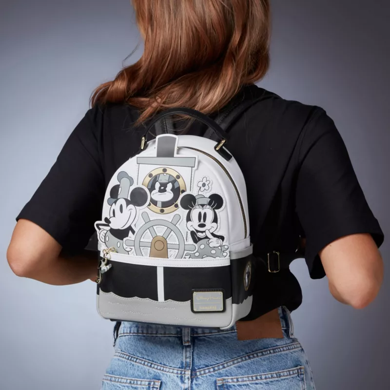 Steamboat Willie Loungefly Backpack 4 Steamboat Willie Loungefly Backpack - Image 2