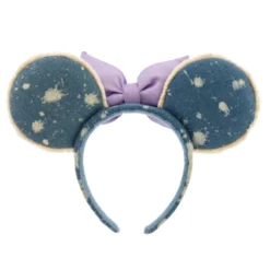 Disney Parks Minnie Mouse Denim And Lavender Ears Headband For Adults -Toko Shop 428403352555 2