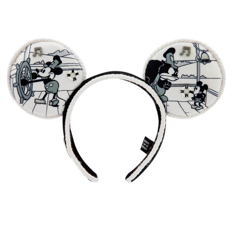 Mickey Mouse Steamboat Willie Ear Headband For Adults - Disney100 3 Mickey Mouse Steamboat Willie Ear Headband For Adults - Disney100